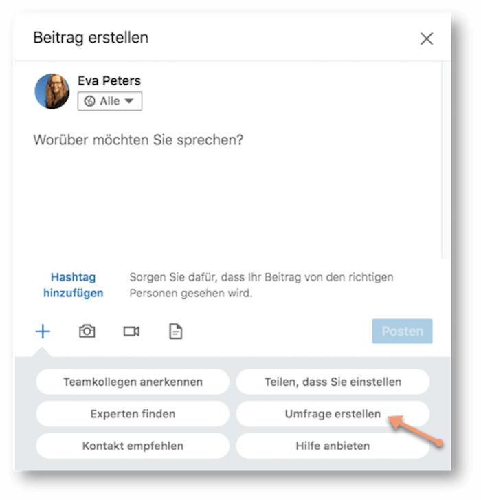 Linkedin Umfragen Erstellen